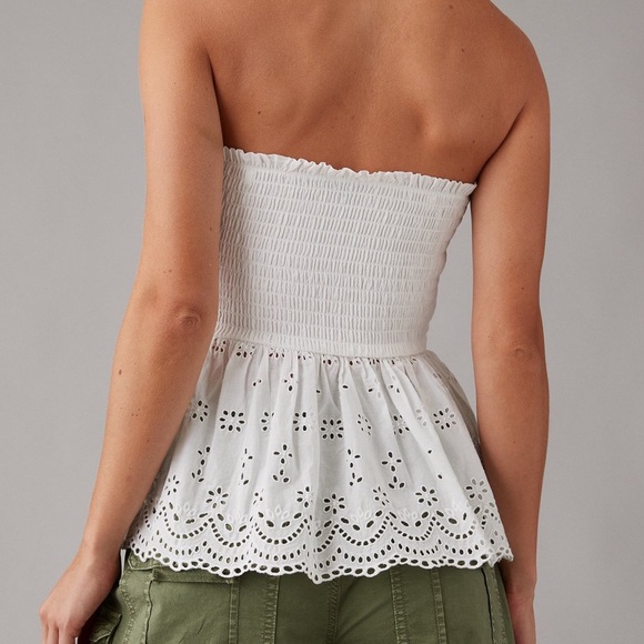 AE Smocked Eyelet Tube Top - Picture 3 of 3